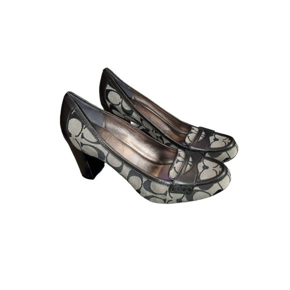 Shoes - Coach Black Monogram Shoes